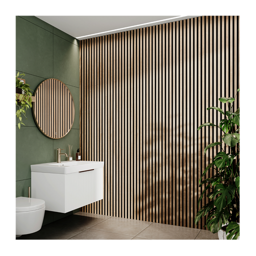 ProWarm™ Waterproof Slatted Wood Wall Panel (Pack of 3) - 2400mm x 170mm x 19mm